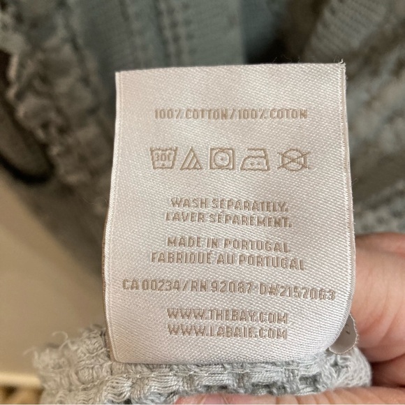 BOUTIQUE THE BAY Sz  L-XL Deep Ornate Waffle Light Grey Pockets Belted Robe - Picture 7 of 8